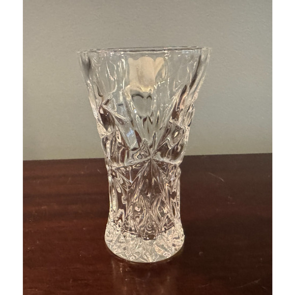 Lenox Crystal Star Vase 4 Inch Bud Vase / Posy Czech Republic With Box & COA - Picture 3 of 9